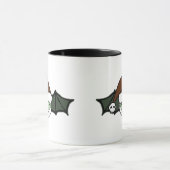 Vampir-Weihnachtsmann-Fledermaus Tasse (Zentrum)