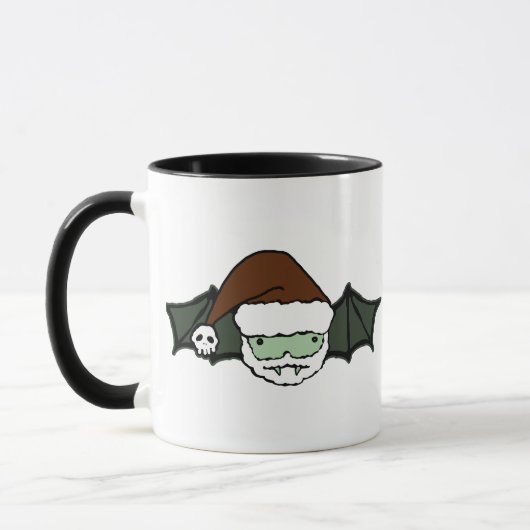 Vampir-Weihnachtsmann-Fledermaus Tasse (Links)
