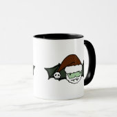Vampir-Weihnachtsmann-Fledermaus Tasse (VorderseiteRechts)