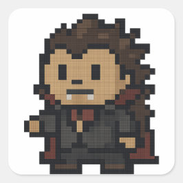 Vampirblatt Igel Quadratischer Aufkleber