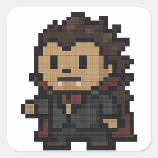 Vampirblatt Igel Quadratischer Aufkleber (Vorderseite)