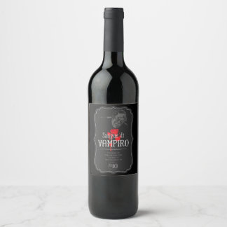 Vampirblut Essen und Trinken Label Set Weinetikett