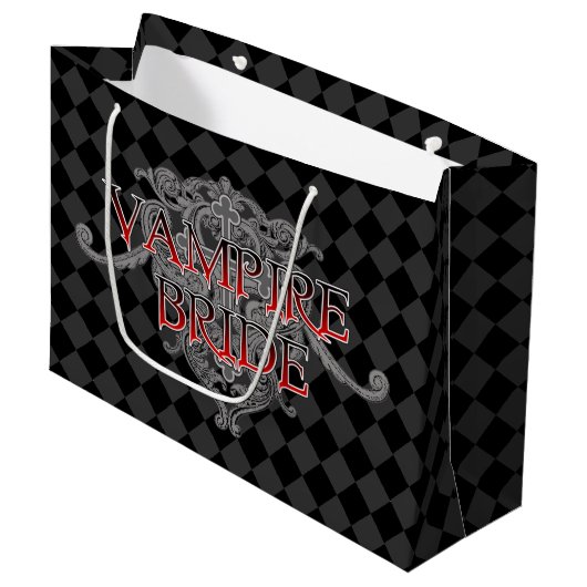 Vampirbraut Große Geschenktüte (Vorderseite Schrägansicht)