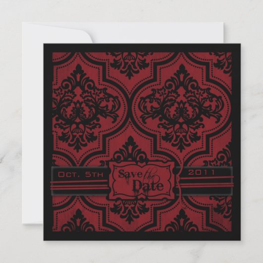 Vampirbraut SD Quadrat Save The Date (Vorderseite)