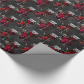 Vampire Amour Muster Geschenkpapier (Ecke)