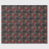 Vampire Amour Muster Geschenkpapier (Flach)