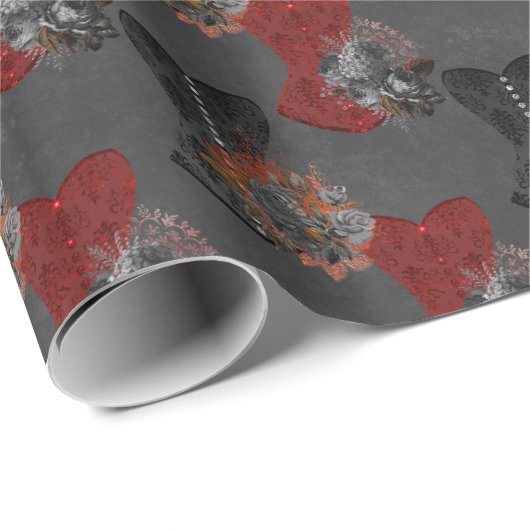 Vampire Amour Muster Geschenkpapier (Rolleneckpunkt)