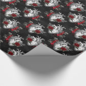 Vampire Amour Muster Geschenkpapier (Ecke)