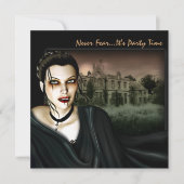 Vampire an der Halle Gotische Party Einladung (Vorderseite)