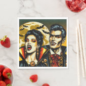 Vampire and Bats Halloween-Party Serviette (Beispiel)