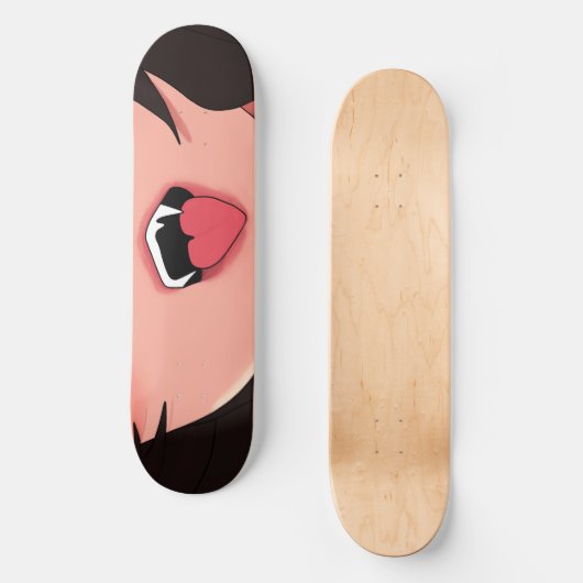 Vampire Anime Lips Skateboard Deck (Vorderseite)