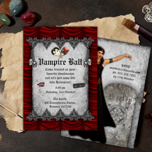 Vampire Ball Halloween-Party Einladung