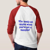 Vampire Baseball Bat Bekleidung T-Shirt (Rückseite)