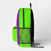 VAMPIRE BAT BACKPACK (LILA GRÜNE) BEDRUCKTER RUCKSACK (Rechts)