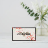 Vampire Bat Blood Spritzer Visitenkarte (Stehend Vorderseite)