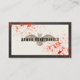 Vampire Bat Blood Spritzer Visitenkarte