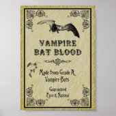 Vampire Bat Blüte Halloween Print Poster (Vorne)