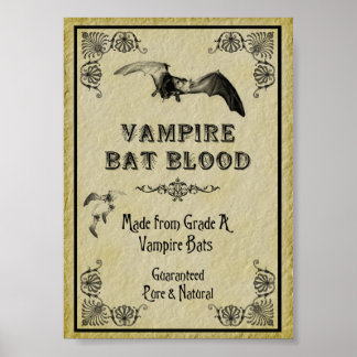 Vampire Bat Blüte Halloween Print Poster