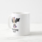 Vampire Bat Funny Baseball Pub Kaffeetasse (Vorderseite Links)