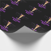 Vampire Bat Funny Baseball Pun Dark BG Geschenkpapier (Ecke)