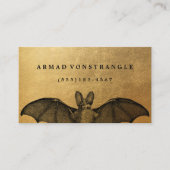 Vampire Bat Gold Visitenkarte (Vorderseite)