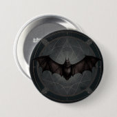 Vampire Bat Gothic Dark, Ai Generated Design Button (Vorne & Hinten)