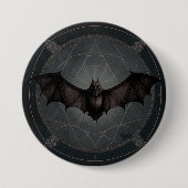 Vampire Bat Gothic Dark, Ai Generated Design Button (Vorderseite)