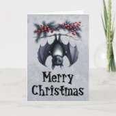 Vampire Bat Gothic Weihnachtskarte Karte (Vorderseite)