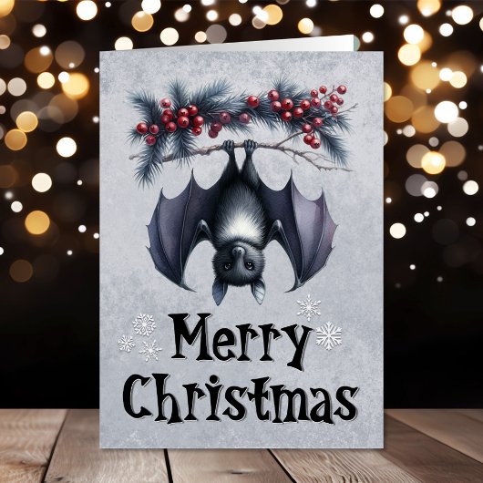 Vampire Bat Gothic Weihnachtskarte Karte