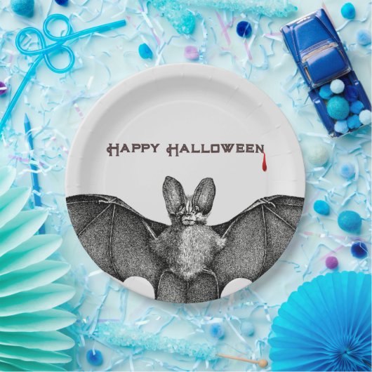 Vampire Bat Halloween Pappteller (Party)
