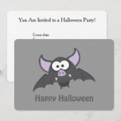 Vampire Bat Halloween-Party Einladung (Vorne/Hinten)