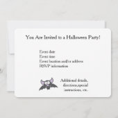 Vampire Bat Halloween-Party Einladung (Rückseite)