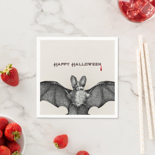 Vampire Bat Halloween Serviette (Beispiel)
