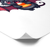 Vampire Bat mit Candy - Niedlicher Halloween-T - S Poster (Ecke)