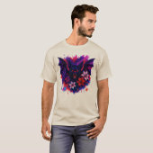 Vampire Bat Neon Halloween Art T-Shirt (Vorne ganz)