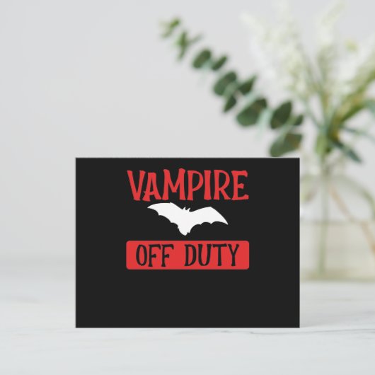 Vampire bat off duty postkarte (Stehend Vorderseite)