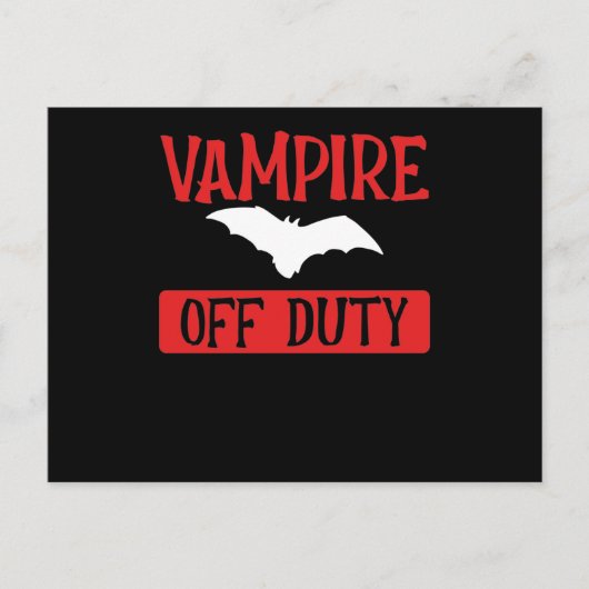 Vampire bat off duty postkarte (Vorderseite)