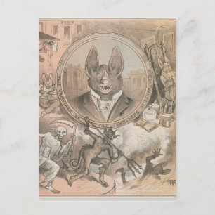 Vampire Bat Portrait Postkarte