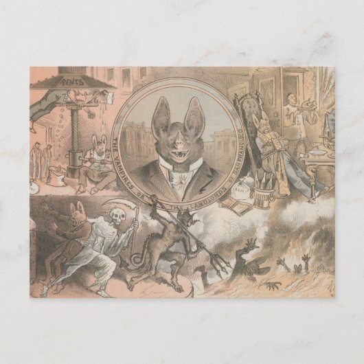 Vampire Bat Portrait Postkarte (Vorderseite)