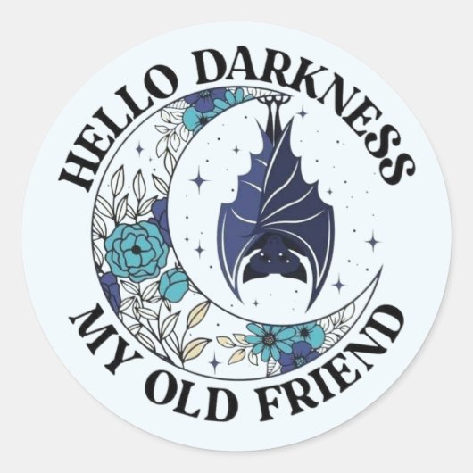 Vampire Bat Quarter Moon Stickers (Vorderseite)