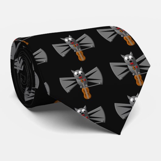 Vampire Bat Violine Krawatte (Gerollt)