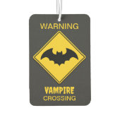 Vampire Bat Warnung Halloween Autolufterfrischer (Rückseite)
