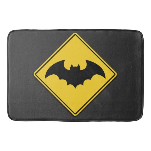 Vampire Bat Warnung Halloween Badematte (Vorderseite)