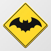 Vampire Bat Warnung Halloween Fensteraufkleber (Blatt)