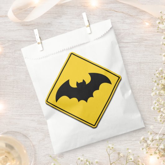 Vampire Bat Warnung Halloween Geschenktütchen (Ausgeschnitten)