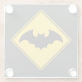 Vampire Bat Warnung Halloween Glasuntersetzer (Rückseite)