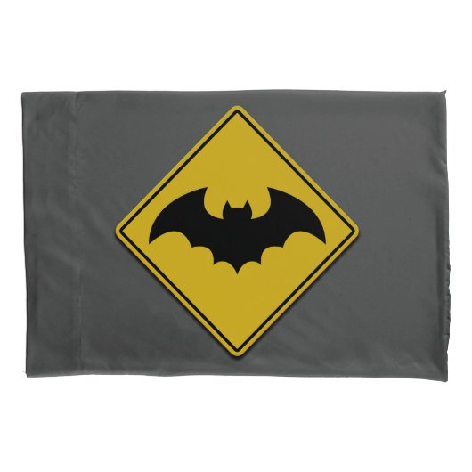 Vampire Bat Warnung Halloween Kissenbezug (Vorderseite)