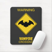 Vampire Bat Warnung Halloween Mousepad (Mit Mouse)