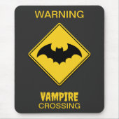 Vampire Bat Warnung Halloween Mousepad (Vorne)