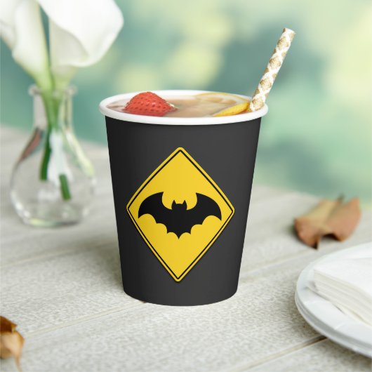 Vampire Bat Warnung Halloween Pappbecher (In Situ)